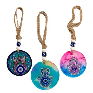 Colgante ojo turco  vidrio 8cm